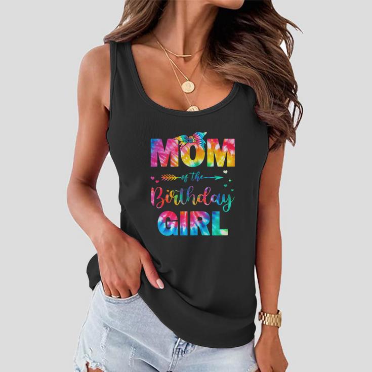 Funny Mom Of The Birthday Girl Mama Tie Dye Women Flowy Tank