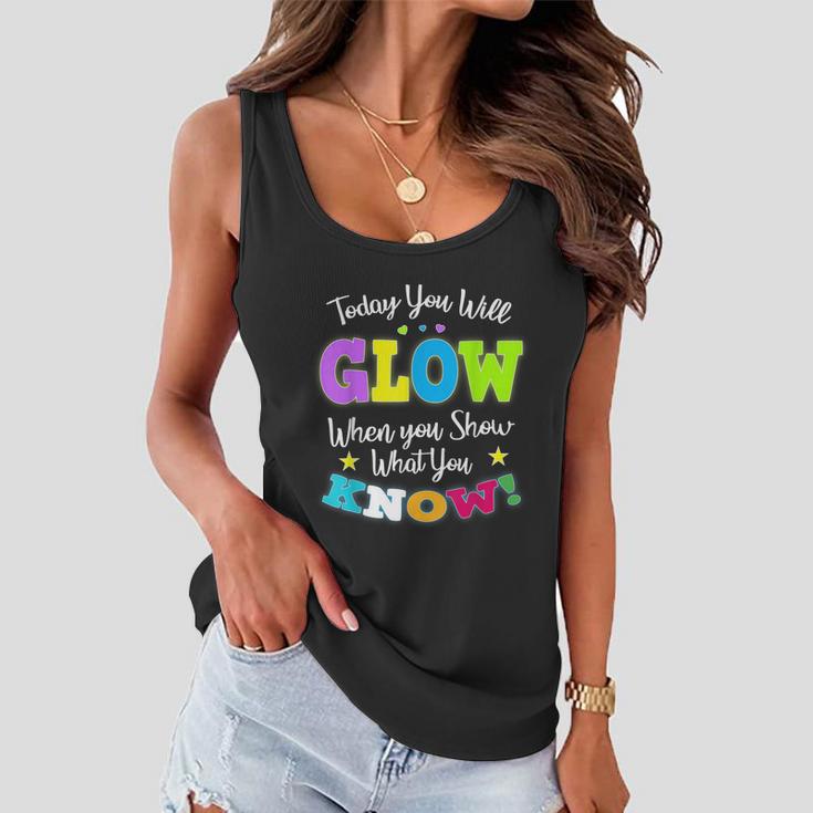 Funny Test Day Mode On Teacher Testing Ideas School Tshirt Women Flowy Tank