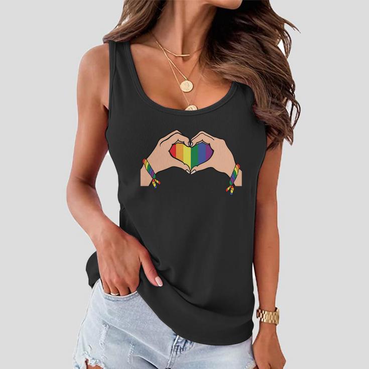 Heart Lgbt Gay Pride Lesbian Bisexual Ally Quote Women Flowy Tank