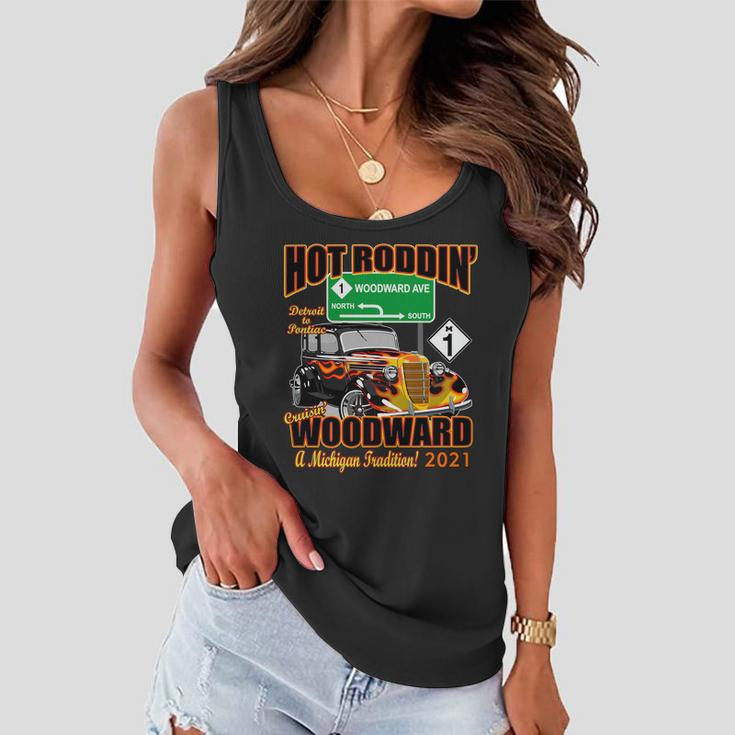 Hot Rod Woodward Ave M1 Cruise 2021 Tshirt Women Flowy Tank