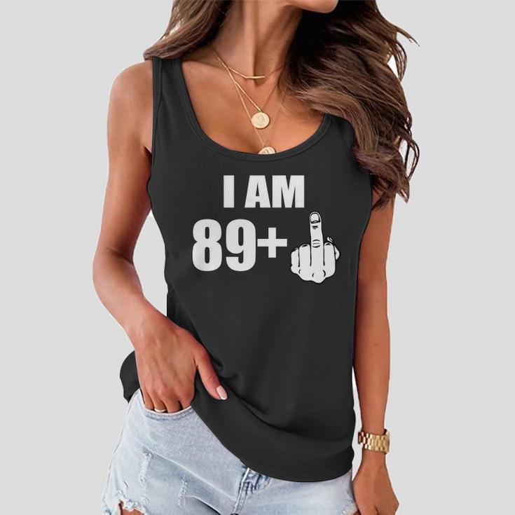 I Am 90 Middle Finger Funny 90Th Birthday Gift Women Flowy Tank