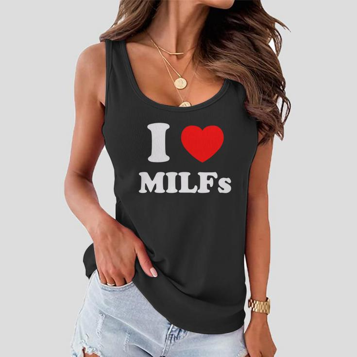 I Love Heart Milfs Tshirt Women Flowy Tank