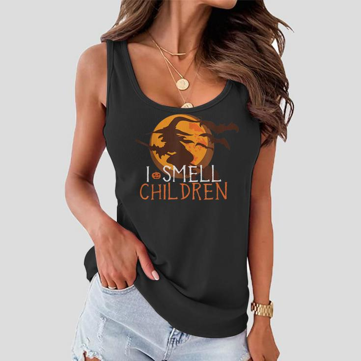 I Smell Children Funny Halloween Witches Costume Women Flowy Tank