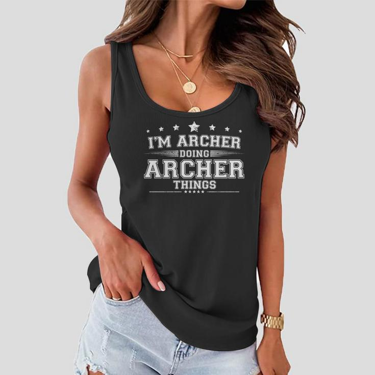 Im Archer Doing Archer Things Women Flowy Tank