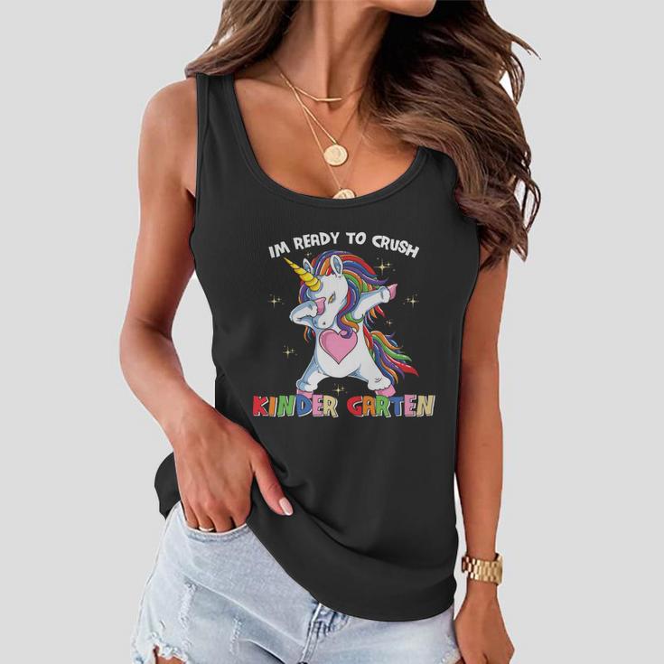 Im Ready To Crush Kindergarten Unicorn Back To School Women Flowy Tank