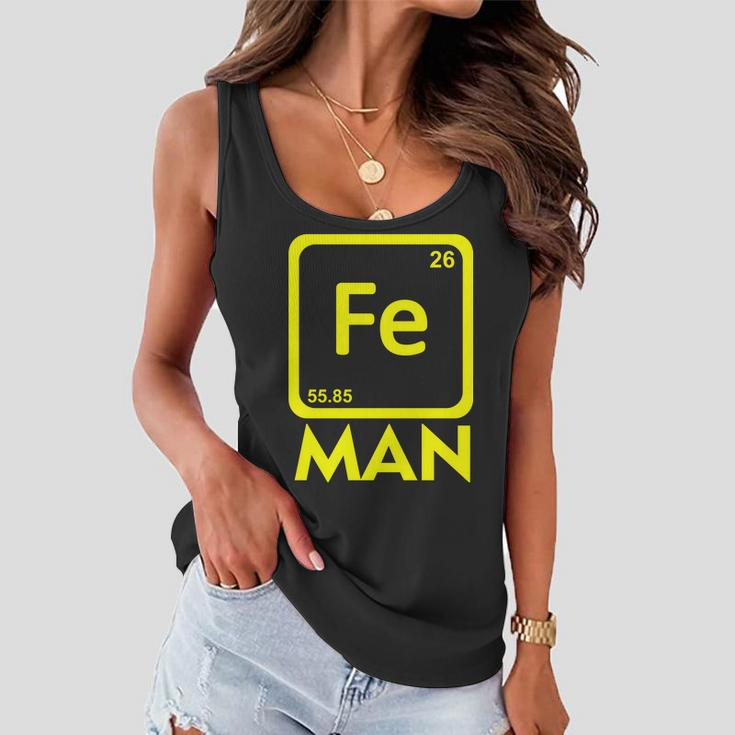 Iron Science Funny Chemistry Fe Periodic Table Tshirt Women Flowy Tank