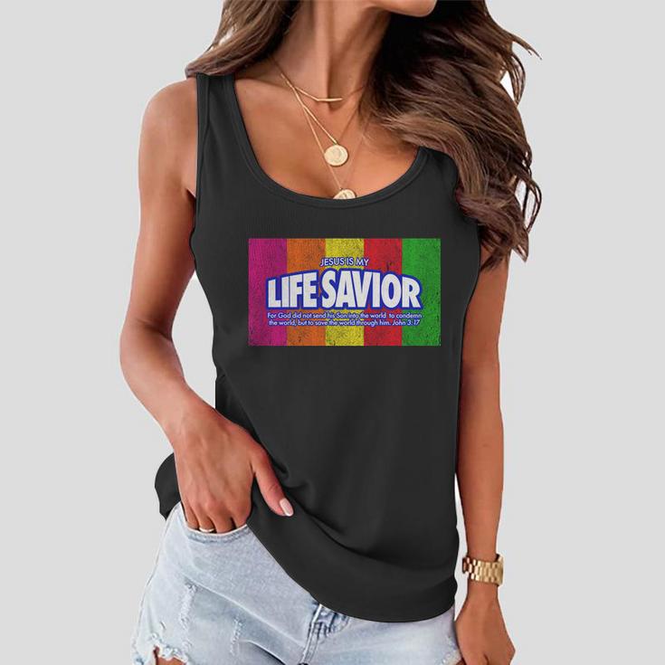 Jesus Is My Life Savior Tshirt Women Flowy Tank