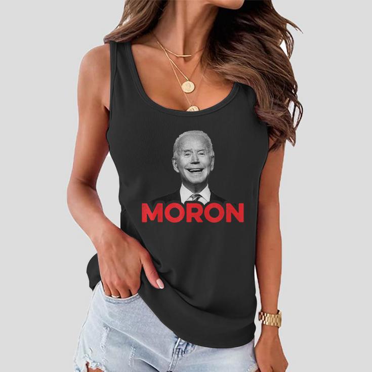 Joe Biden Is An Idiot And A Moron Antibiden 8676 Pro Usa Women Flowy Tank