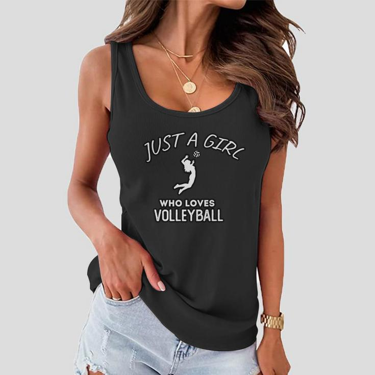 Just A Girl Who Loves Volleyball Women Flowy Tank
