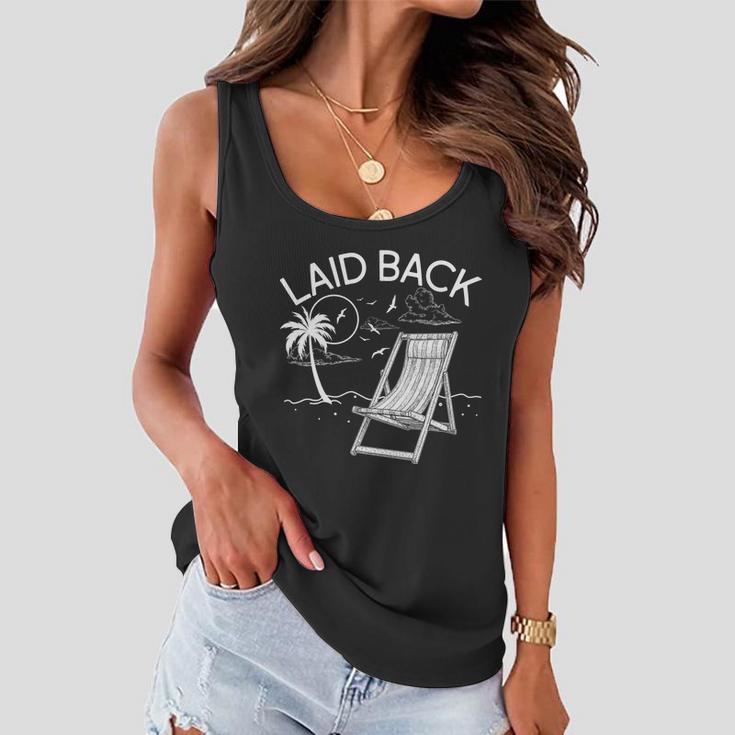 Laid Back Beach Vacation Time Women Flowy Tank