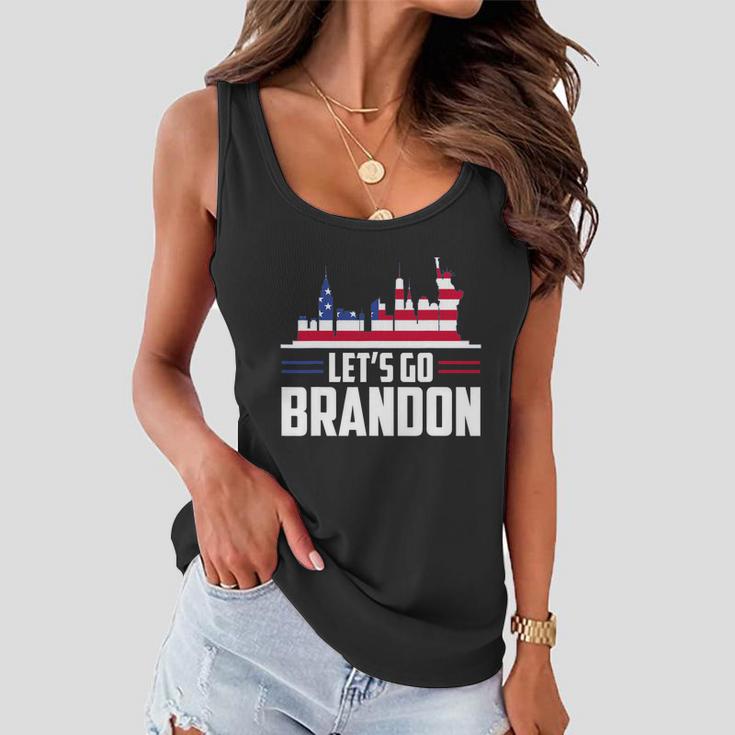 Lets Go Brandon Conservative Usa Flag 4Th Of July Gift Women Flowy Tank