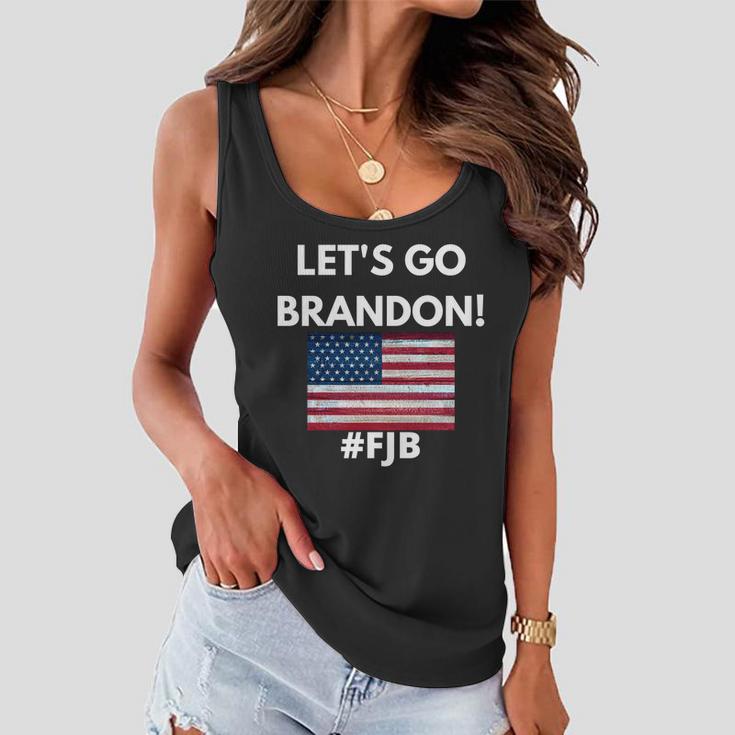 Lets Go Brandon Fjb American Flag Women Flowy Tank