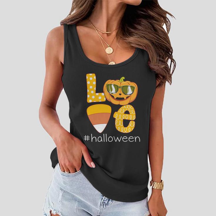 Love Halloween Pumpkin Halloween Quote V2 Women Flowy Tank