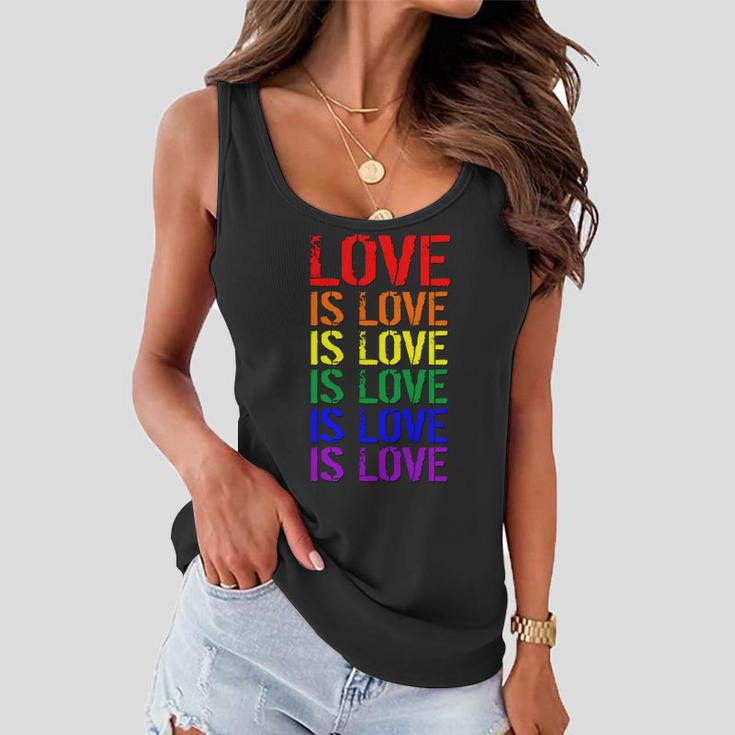 Love Is Love Rainbow Colors Women Flowy Tank