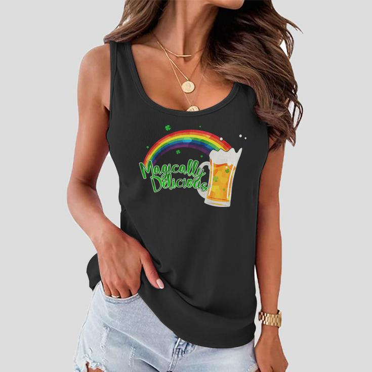 Magically Delicious Rainbow Beer St Patricks Day Women Flowy Tank