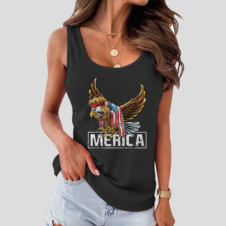 Merica Bald Eagle Mullet 4Th Of July American Flag Patriotic Gift Women Flowy Tank