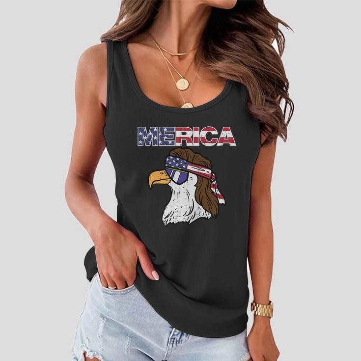 Merica Bald Eagle Mullet Sunglasses Fourth July 4Th Patriot Cool Gift Women Flowy Tank