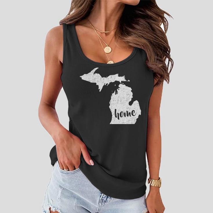 Michigan Home State Tshirt Women Flowy Tank