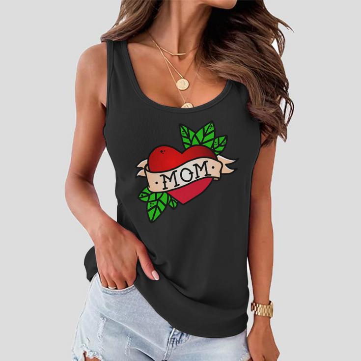 Mom Heart Tattoo Love Tshirt Women Flowy Tank