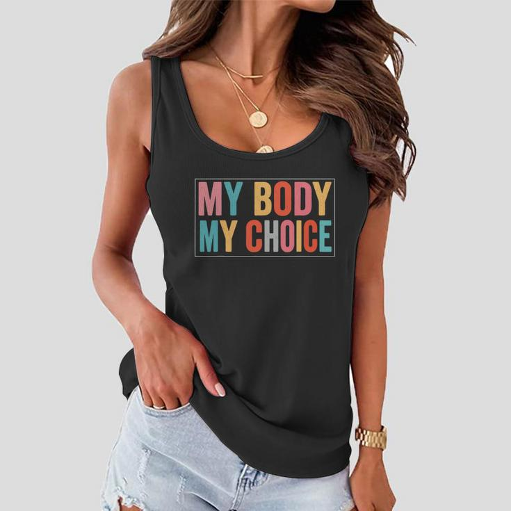 My Body Choice Uterus Business Women V2 Women Flowy Tank