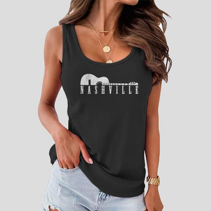 Nashville Tennessee Country Music City Guitar Gift Cute Gift Women Flowy Tank