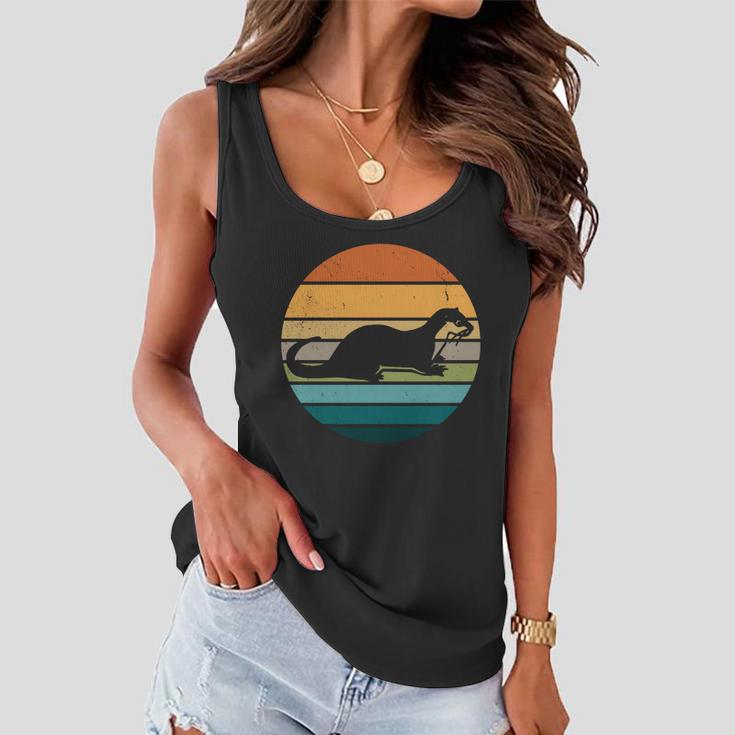 Otter Vintage Retro Logo Women Flowy Tank