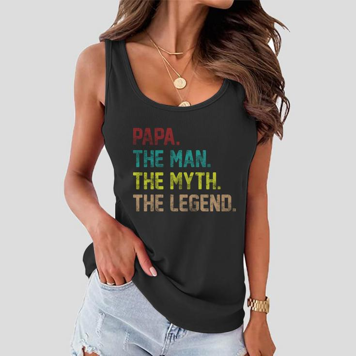 Papa The Man The Myth The Legend Vintage Tshirt Women Flowy Tank