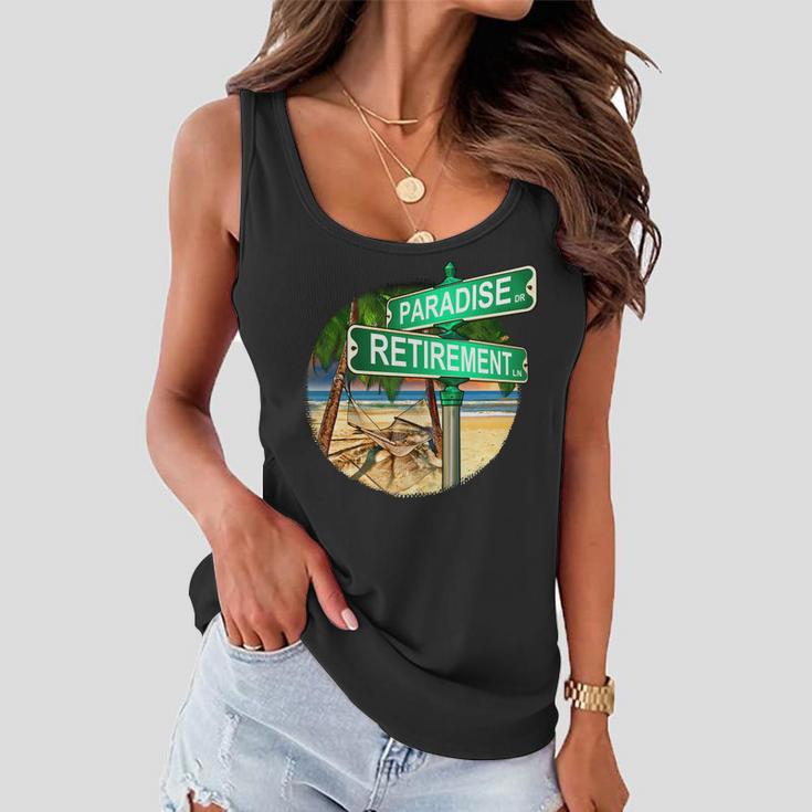 Paradise Dr Retirement Ln Tshirt Women Flowy Tank