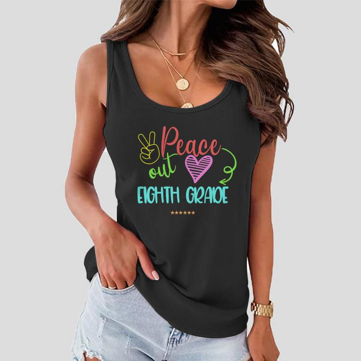 Peace Out Eighth Grade Graphic Plus Size Shirt For Teacher Female Male Unisex Women Flowy Tank