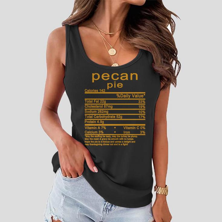 Pecan Pie Nutrition Facts Label Women Flowy Tank