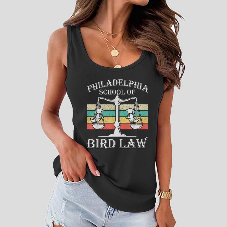 Philadelphia School Of Bird Law Vintage Bird Lover Graphic Design Printed Casual Daily Basic Women Flowy Tank
