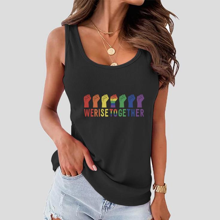 Pride Month We Rise Together Lgbt Pride Women Flowy Tank