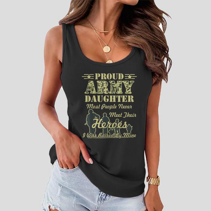 Proud Army Daughter Gift Women Flowy Tank