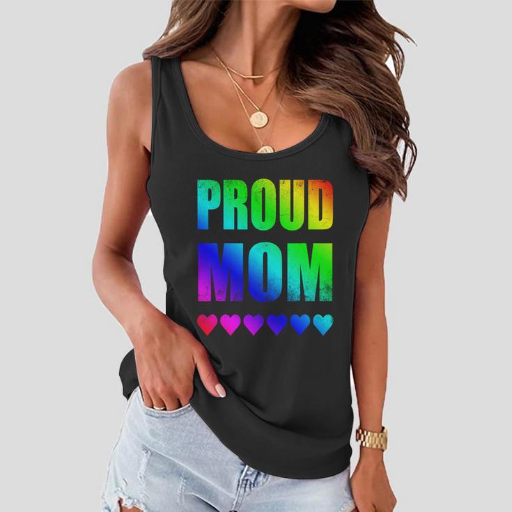 Proud Mom Gay Lesbian Lgbtq Pride Rainbow Mothers Day Gift V2 Women Flowy Tank