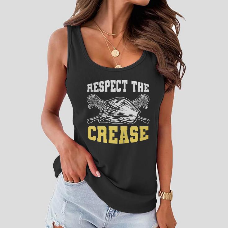 Respect The Crease Lacrosse Goalie Lacrosse Plus Size Shirts For Men And Women Women Flowy Tank