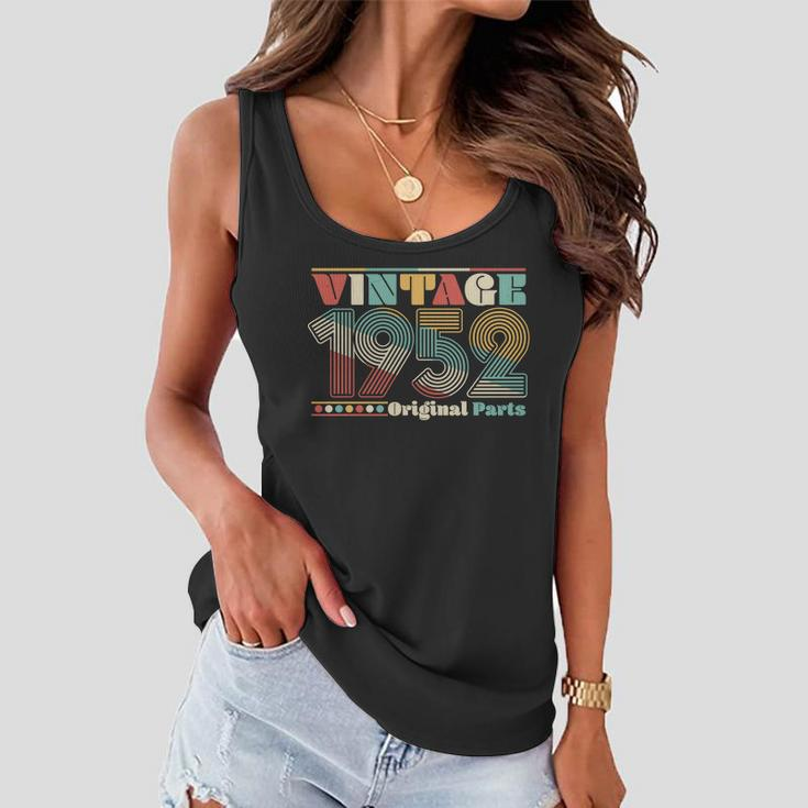 Retro 60S 70S Style Vintage 1952 Original Parts 70Th Birthday Tshirt Women Flowy Tank