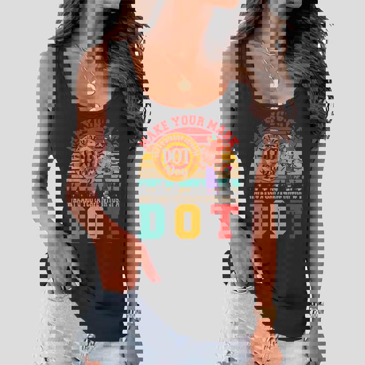 Retro Vintage Retro Make Your Mark International Dot Day Women Flowy Tank