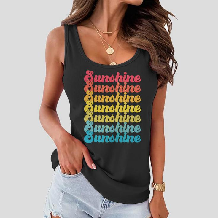 Retro Vintage Sunshine Sun Text Tshirt Women Flowy Tank