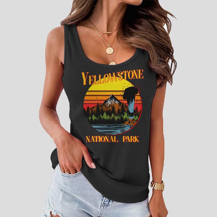 Retro Yellowstone National Park Tshirt Women Flowy Tank