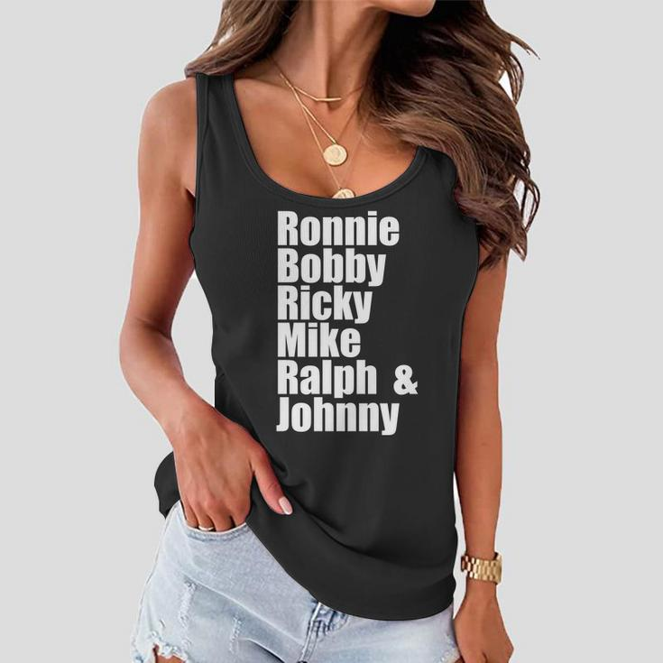 Ronnie Bobby Ricky Mike Ralph And Johnny V2 Women Flowy Tank