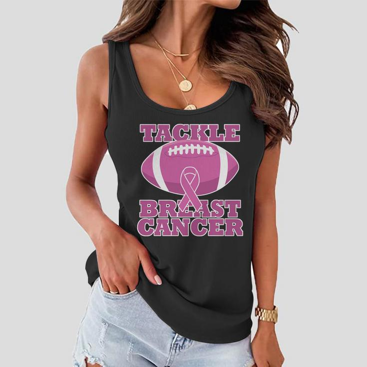 Tackle Breast Cancer Awareness Football Women Flowy Tank