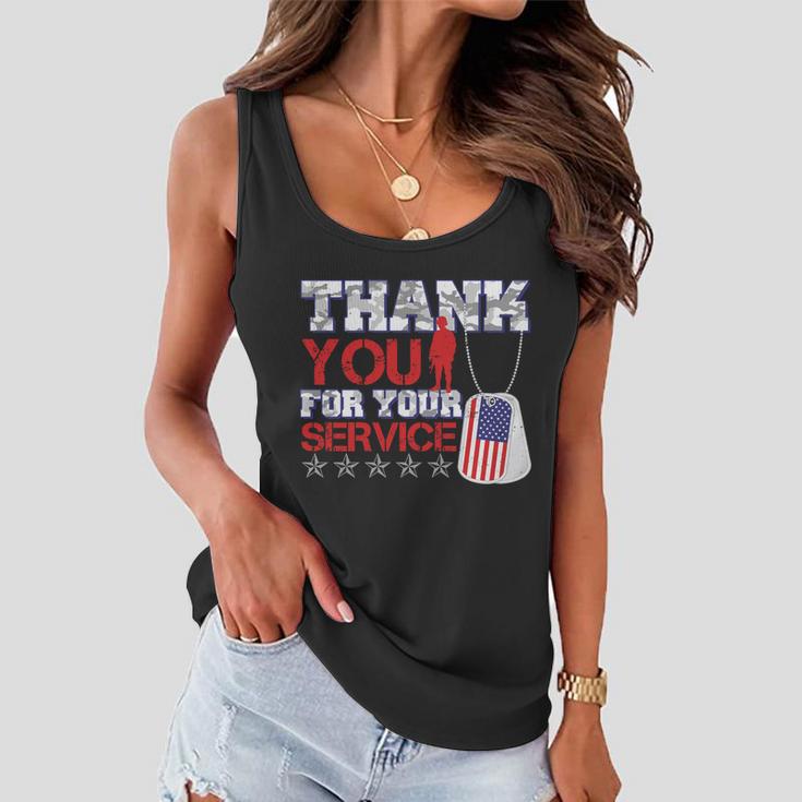 Thank You For Your Service Veterans Day Women Flowy Tank