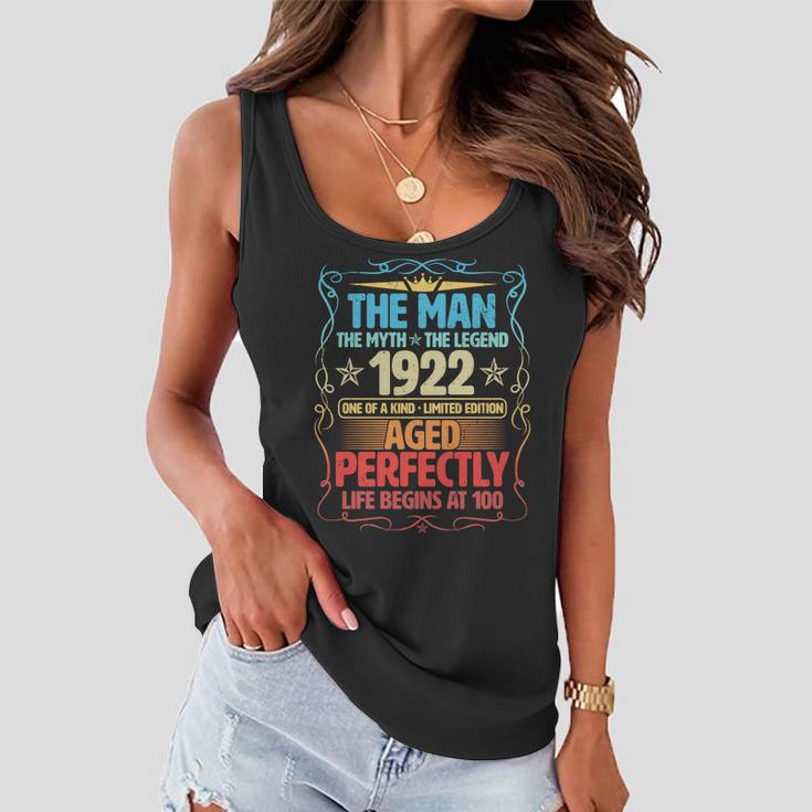 The Man Myth Legend 1922 Aged Perfectly 100Th Birthday Women Flowy Tank