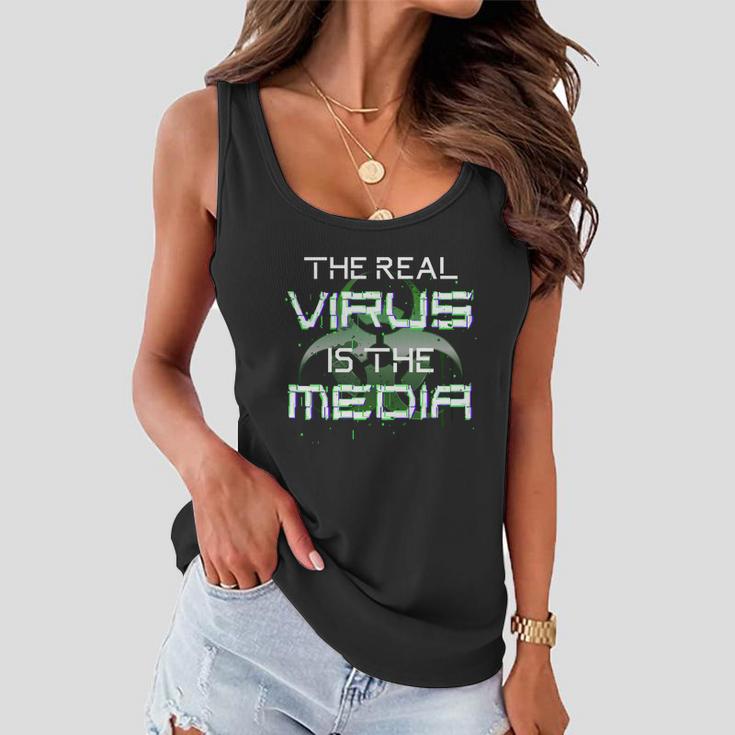 The Real Virus Is The Media Women Flowy Tank