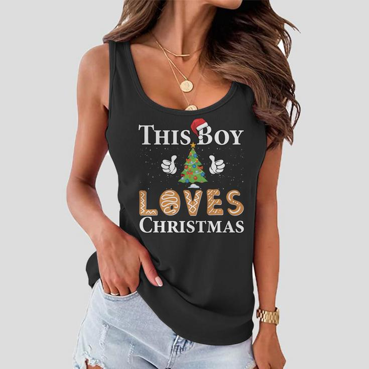 This Boy Loves Christmas Tshirt Women Flowy Tank
