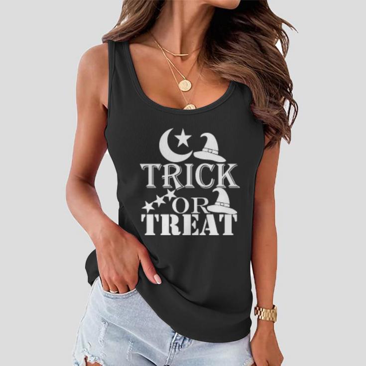 Trick Or Treat Funny Halloween Quote Women Flowy Tank