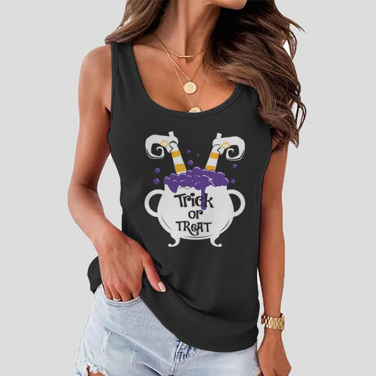 Trick Or Treat Funny Halloween Quote Women Flowy Tank