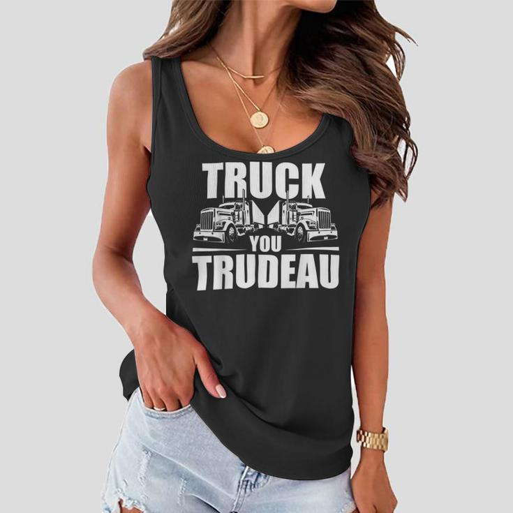 Trucker Truck You Trudeau Canadine Trucker Funny Women Flowy Tank