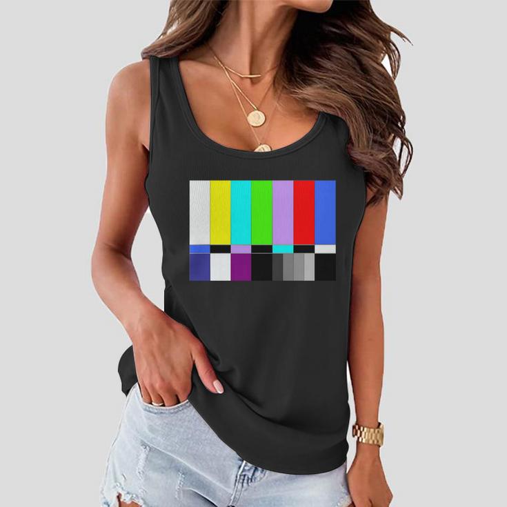 Tv Colors Bars Organic Screen Retro Women Flowy Tank