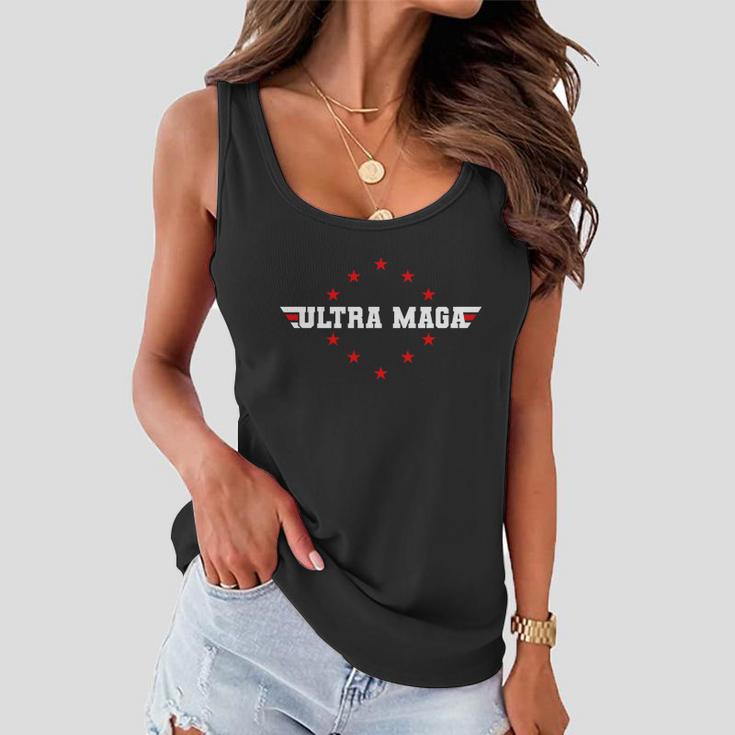 Ultra Maga Anti Biden Parody Trump 2024 Tshirt Women Flowy Tank